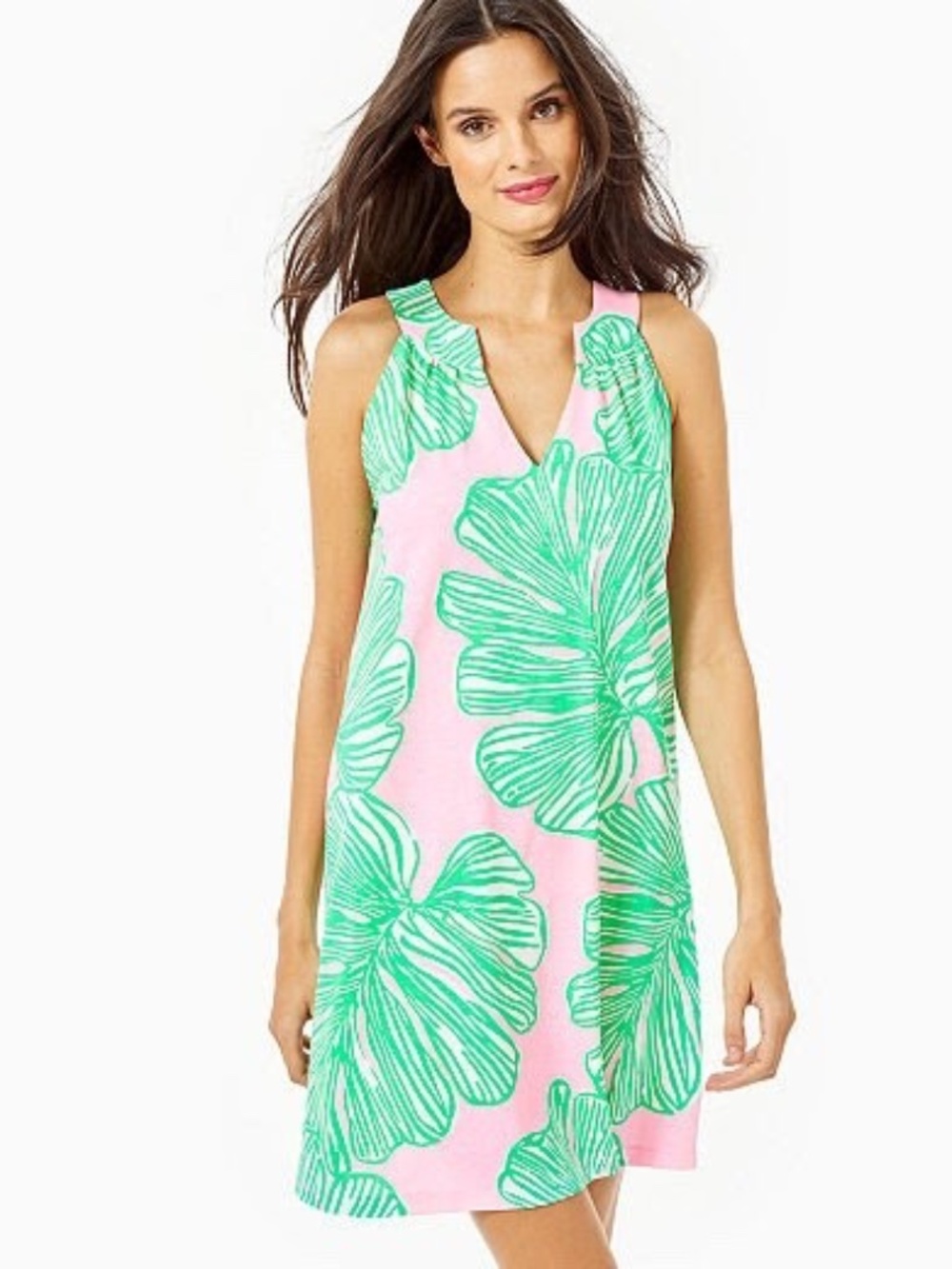 LILLY PULITZER Ross Shift Dress Mandevilla Who Let The Fronds Out Large EUC